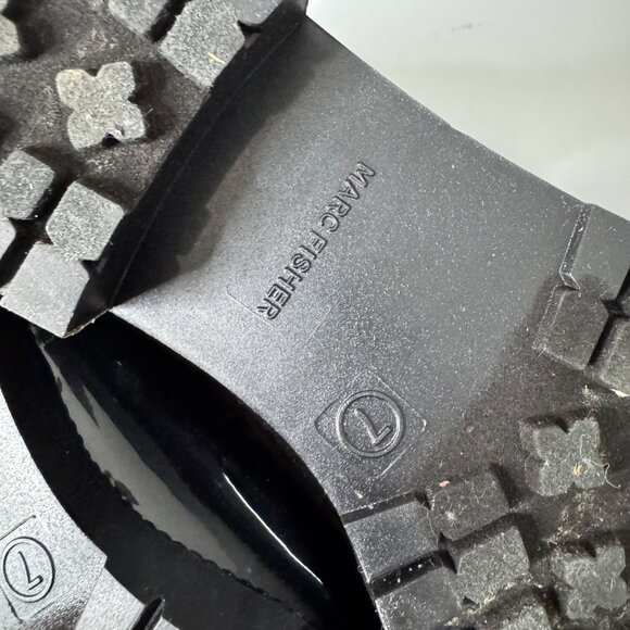 MARC FISHER black triumph quilted rain boots size 7 - Picture 7 of 7